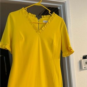 Yellow business dress
